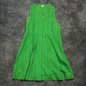 J. Crew Factory Green Sleeveless Dress